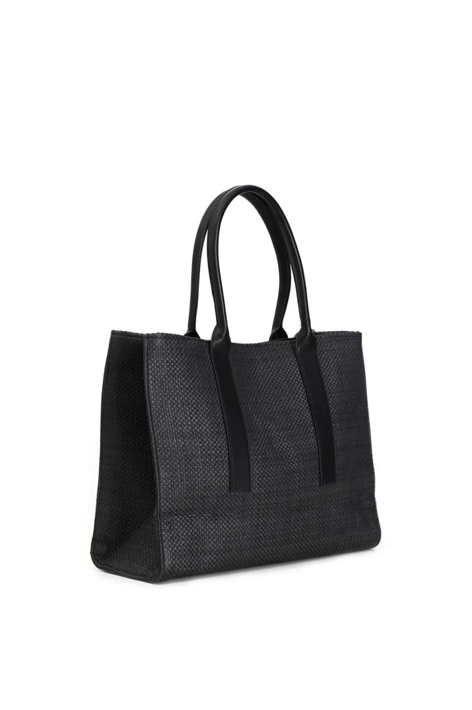 Discount CafèNoir Borsa Squadrata Con Manici In Tono E Accessorio Cafenoir Nero