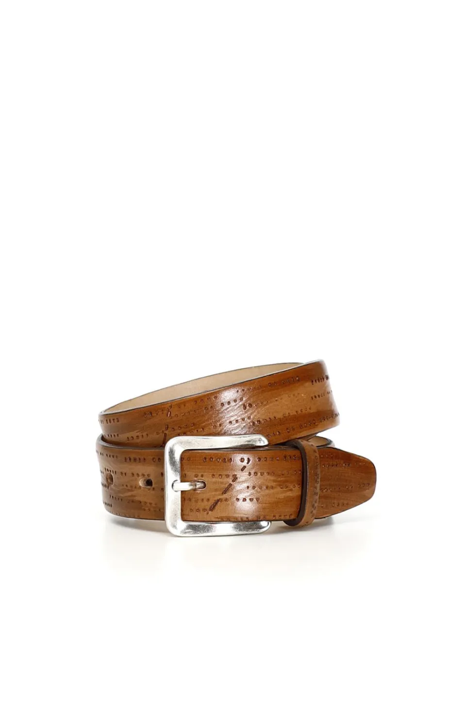 Discount CafèNoir Cintura Uomo In Pelle Effetto Vintage Cuoio