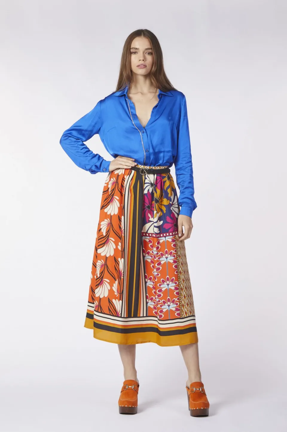 Best Sale CafèNoir Gonna Stampa Foulard Multifoulard