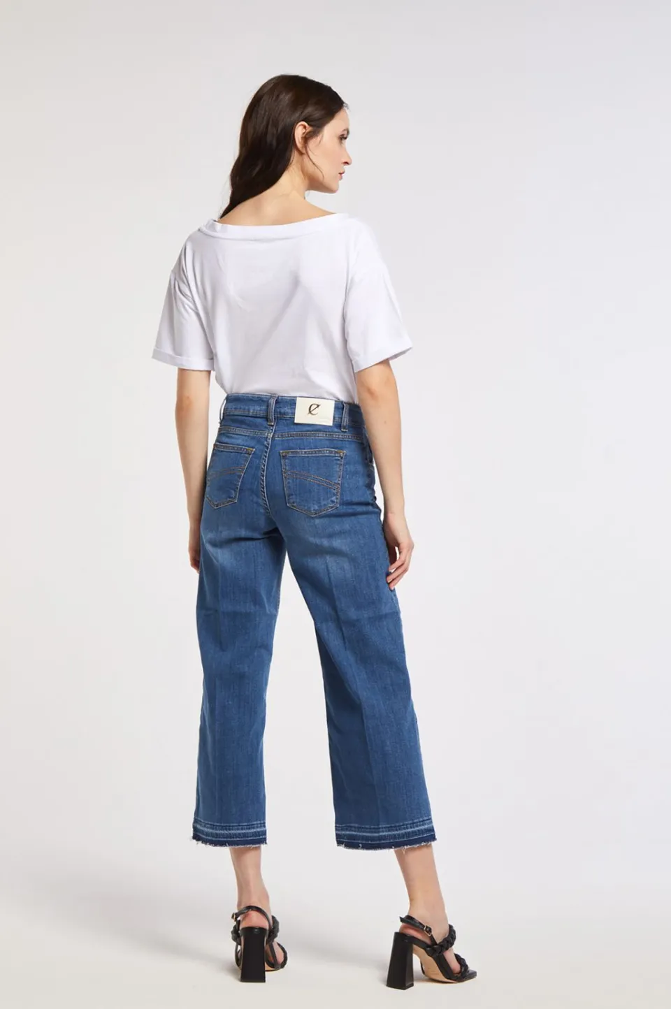 New CafèNoir Jeans Greta Modello Culotte Blu Medio