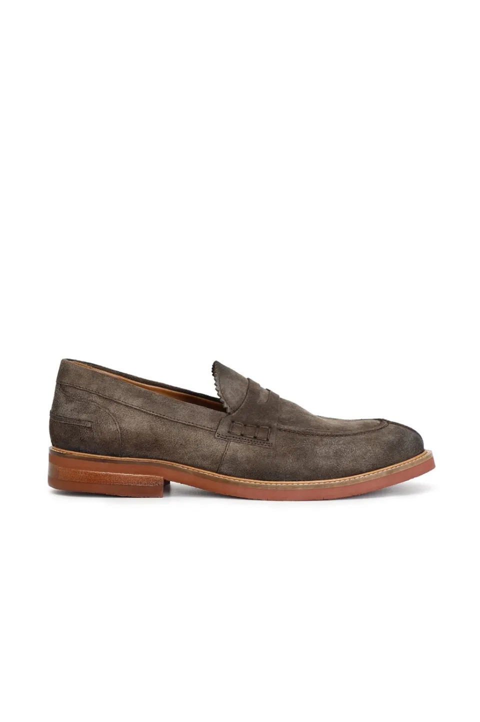 Sale CafèNoir Mocassini College In Pelle Scamosciata Marrone