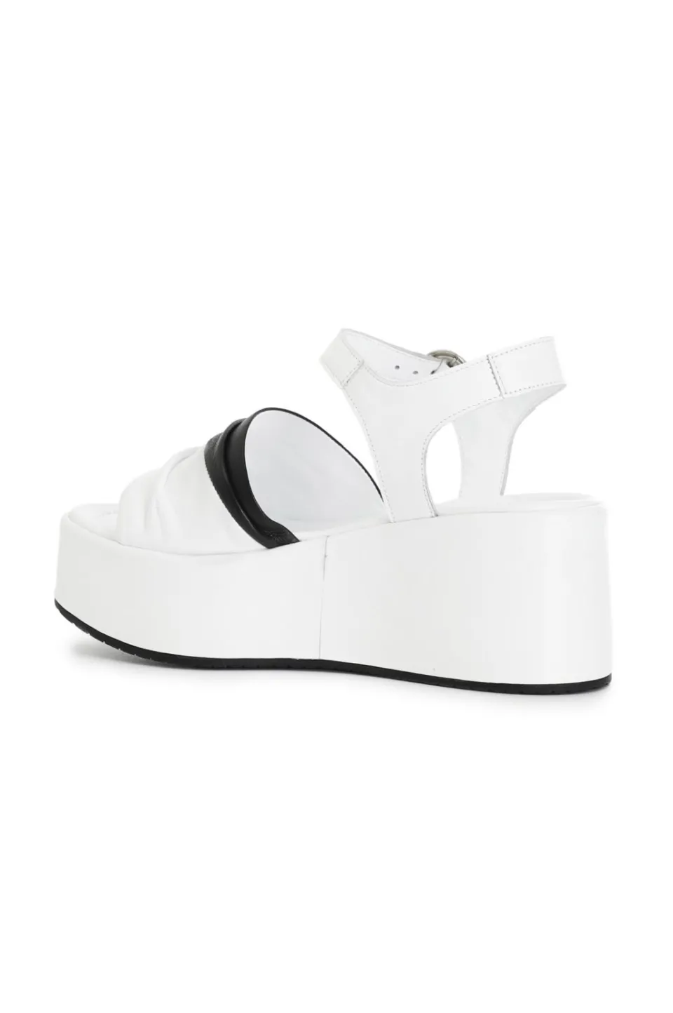 Discount CafèNoir Sandali Gilda Bicolore In Pelle Bianco/Nero