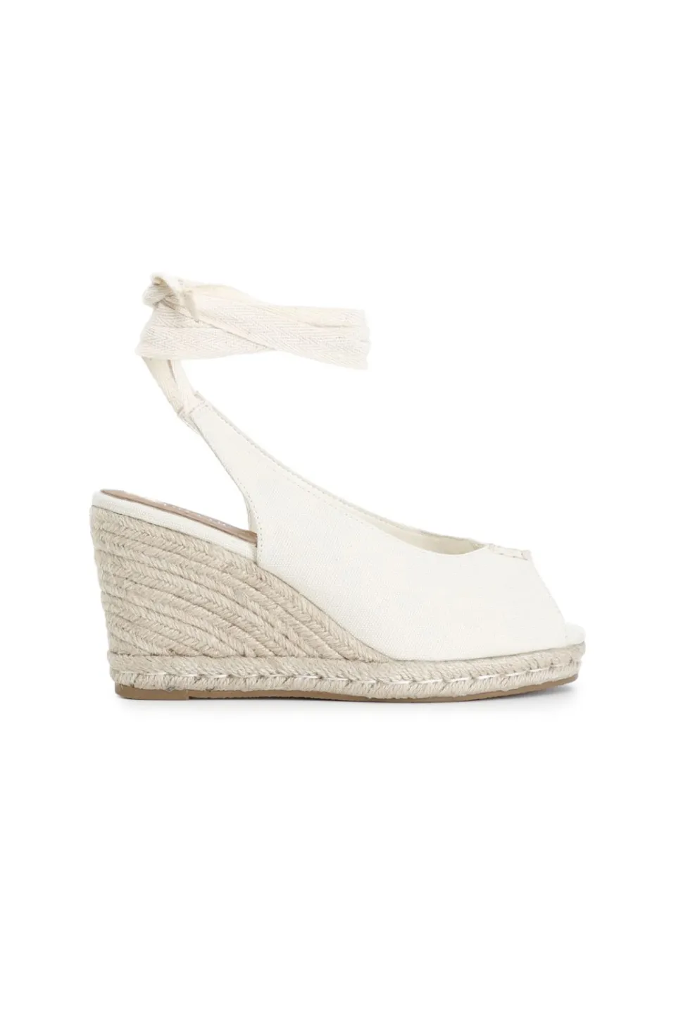 Discount CafèNoir Sandali In Canvas Su Zeppa In Corda Beige
