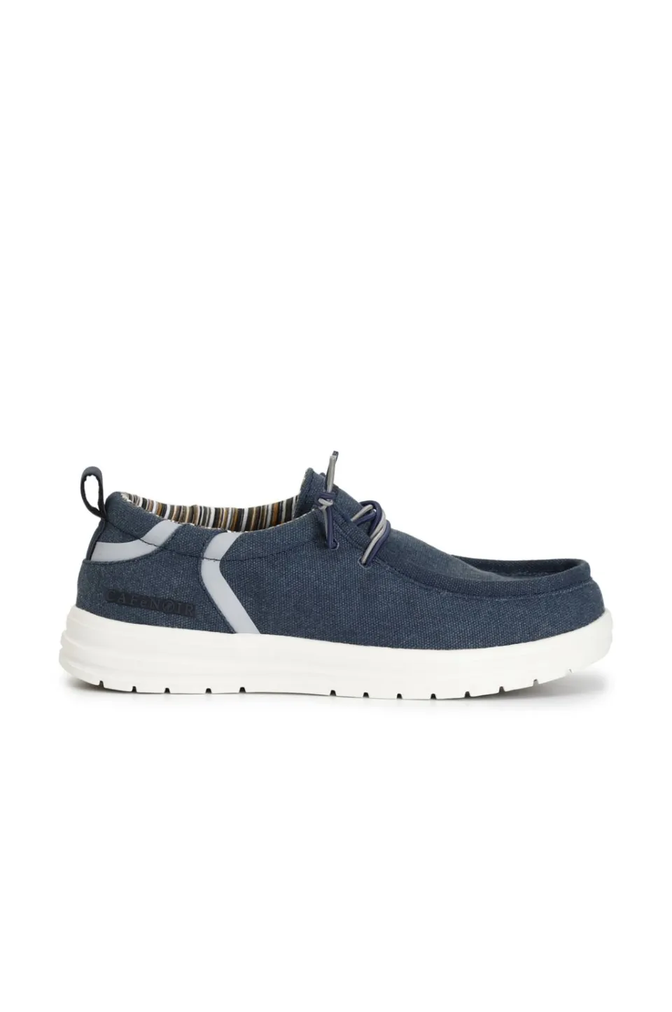 Flash Sale CafèNoir Scarpe Barca In Tessuto Blu