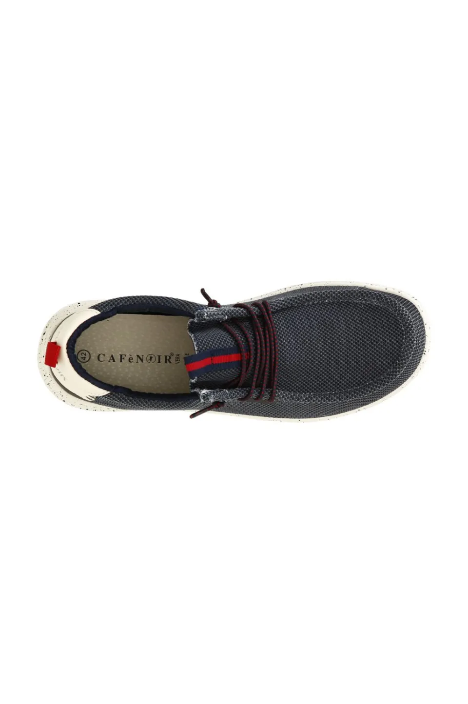 Outlet CafèNoir Scarpe Barca In Tessuto Navy