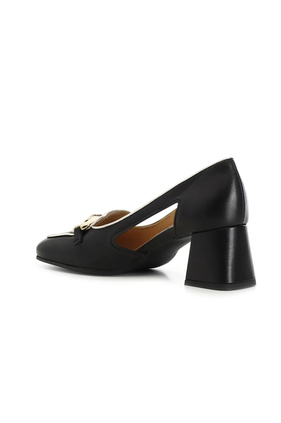 Cheap CafèNoir Scarpe In Nappa Con Morsetto. Nero