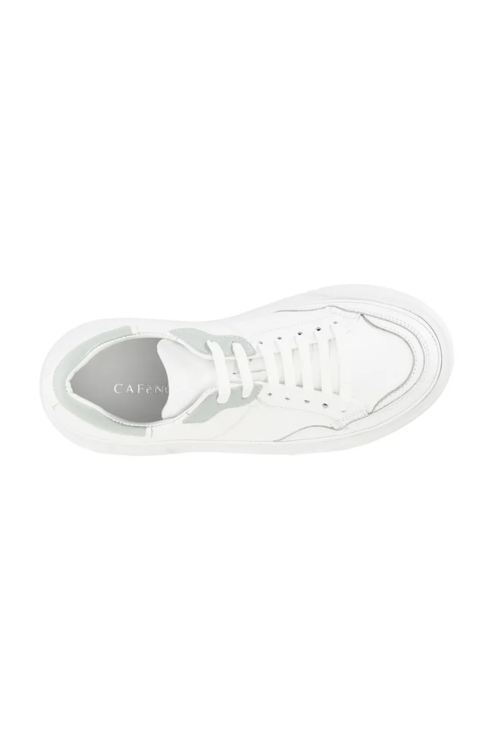 Discount CafèNoir Sneakers In Pelle Colorblock Con Suola A Cassetta Decorata Bianco