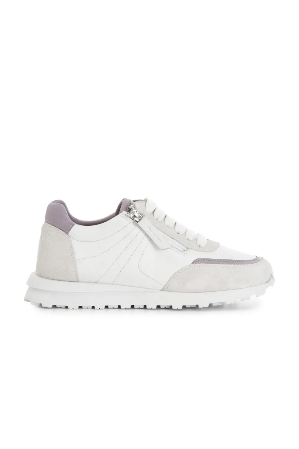 Hot CafèNoir Sneakers In Pelle Con Cerniera Bianco