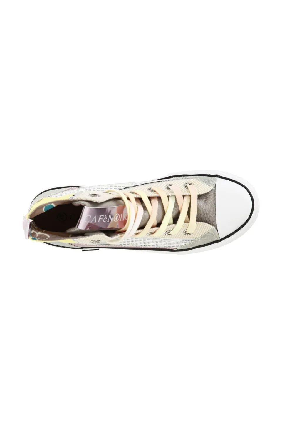 Discount CafèNoir Sneakers Mid Patchwork In Tessuto Su Suola A Cassetta Multi Giallo