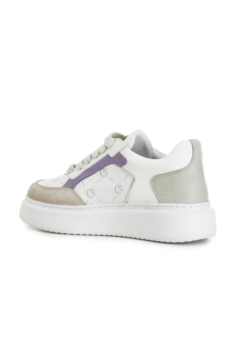 Discount CafèNoir Sneakers Multicolor In Pelle Con Logo Cafenoir Su Suola A Cassetta Multi Verde