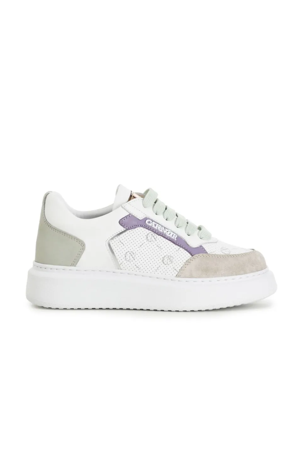Discount CafèNoir Sneakers Multicolor In Pelle Con Logo Cafenoir Su Suola A Cassetta Multi Verde