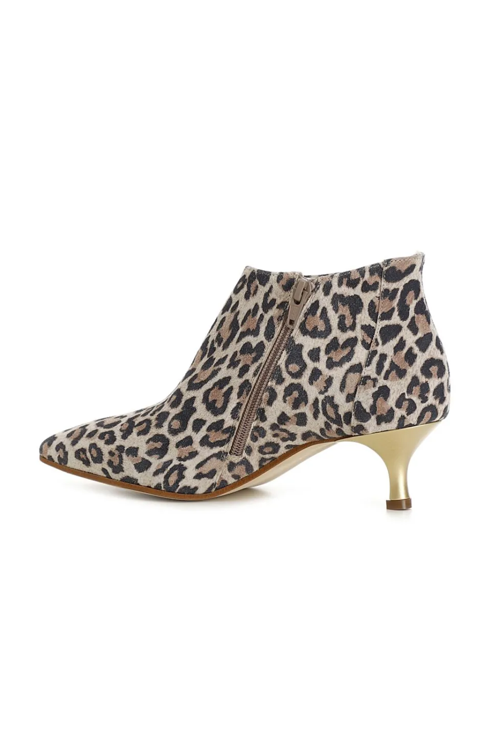 Outlet CafèNoir Tronchetti In Suede Animalier Con Tacchetto Medio Maculato